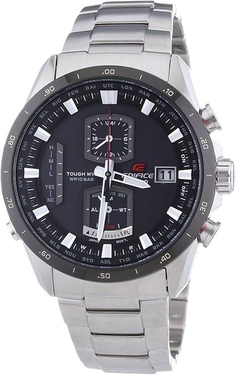 Die solarbetriebene Designer Uhr Casio Edifice EQW-A1110DB-1AER für Herren mit schwarzem Zifferblatt