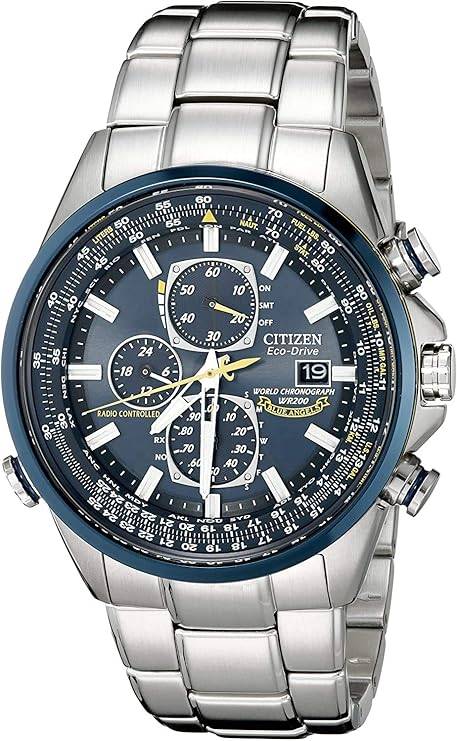 Die solarbetriebene Designer Uhr Citizen AT8020-54L Promaster Skyhawk Blue Angel für Herren mit blauem Zifferblatt