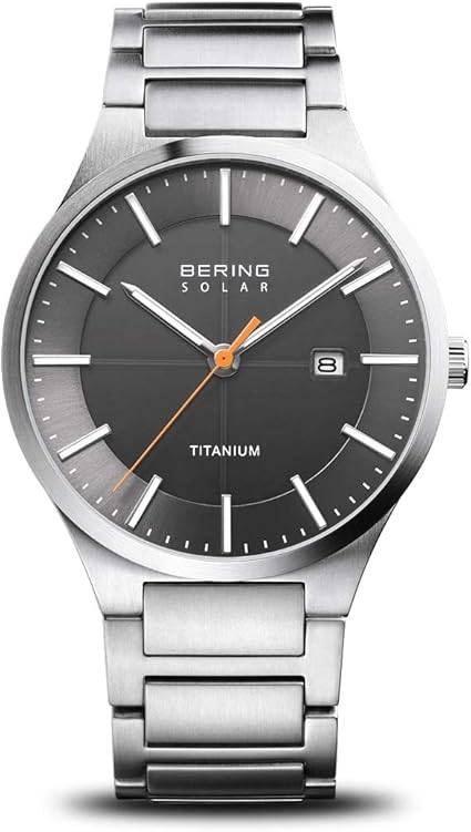 Die solarbetriebene Designer Uhr Bering 15239-779 für Herren mit schwarzem Zifferblatt