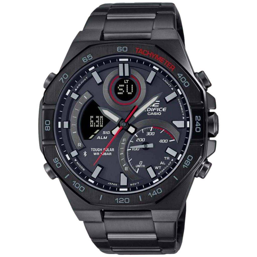 Die solarbetriebene Designer Uhr Casio Edifice ECB-950DC-1AEF für Herren mit schwarzem Zifferblatt