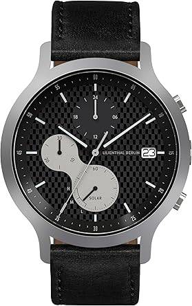 Die solarbetriebene Designer Uhr Lilienthal Solar III Limited Edition C01-LE-SLR-3-B004A für Herren mit schwarzem Zifferblatt