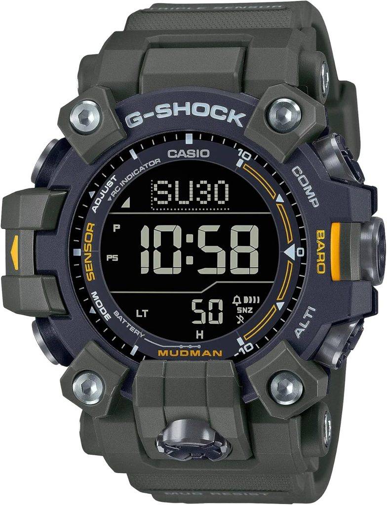 Die solarbetriebene Designer Uhr Casio G-Shock GW-9500-3ER Master of G Mudman für Herren mit digitalem Zifferblatt