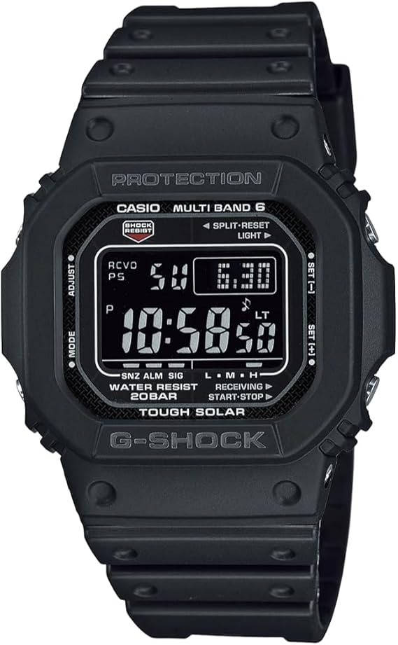 Die solarbetriebene Designer Uhr Casio G-Shock GW-M5610U-1BER für Herren mit digitalem Zifferblatt