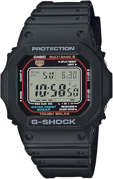 Die solarbetriebene Designer Uhr Casio G-Shock GW-M5610U-1ER für Herren mit digitalem Zifferblatt