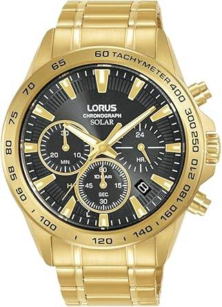 Die solarbetriebene Designer Uhr Lorus RZ508AX9 für Herren mit schwarzem Zifferblatt
