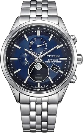 Die solarbetriebene Designer Uhr Citizen Eco-Drive BY1030-50L mit Funk für Herren mit blauem Zifferblatt