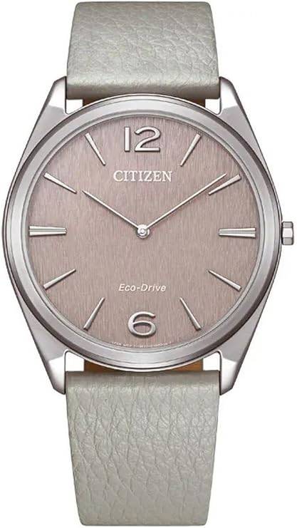 Die solarbetriebene Designer Uhr Citizen Eco-Drive Suratto AR3120-41X für Herren mit pinkgrauem Zifferblatt