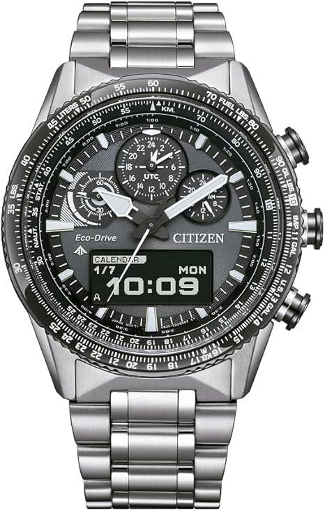 Die solarbetriebene Designer Uhr Citizen Promaster Sky JV2006-55H für Herren mit grauem Zifferblatt