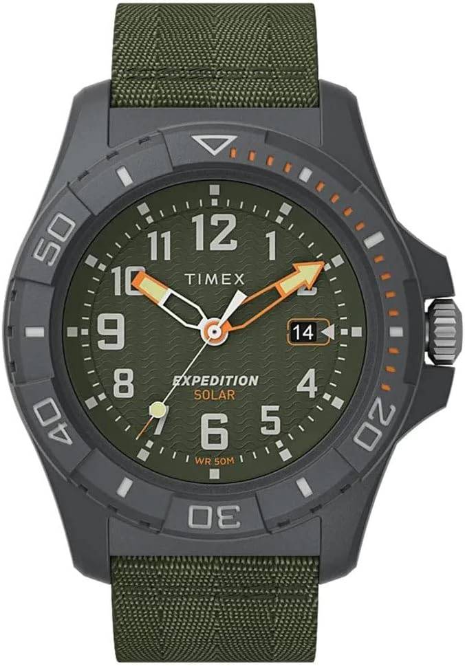 Die solarbetriebene Designer Uhr Timex Expedition North® Freedive Ocean TW2V40400 für Herren mit grünem Zifferblatt