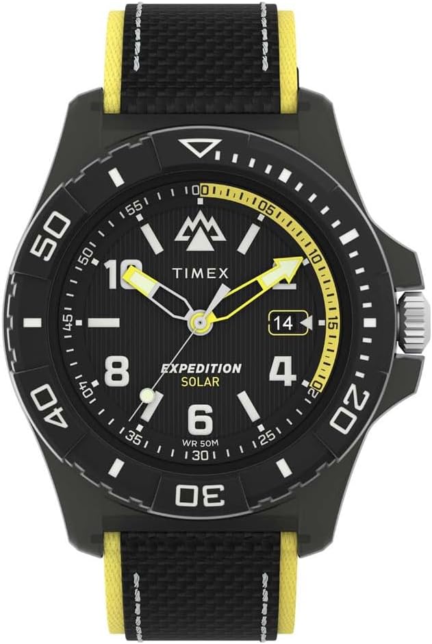 Die solarbetriebene Designer Uhr Timex Expedition North® Freedive Ocean TW2V66200 für Herren mit schwarzem Zifferblatt
