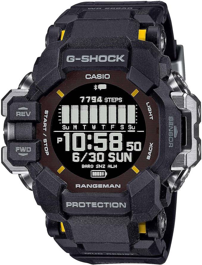 Die solarbetriebene Designer Uhr Casio G-SHOCK Master of G Rangeman GPR-H1000-1ER für Herren mit schwarzem Zifferblatt