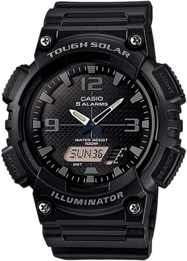 Die solarbetriebene Designer Uhr Casio Illuminator AQ-S810W-1A2VEF für Herren mit schwarzem Zifferblatt