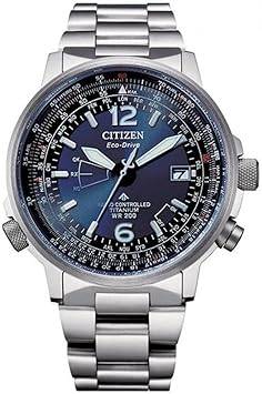 Die solarbetriebene Designer Uhr Citizen Eco-Drive Pilot CB0230-81L für Herren mit blauem Zifferblatt