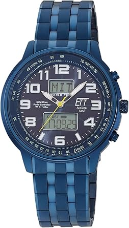Die solarbetriebene Designer Uhr ETT Eco Tech Time Hunter II EGS-11735-32M für Herren mit hybridem Zifferblatt