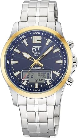 Die solarbetriebene Designer Uhr ETT Eco Tech Time Professional EGA-11717-31M für Herren mit blauem Zifferblatt