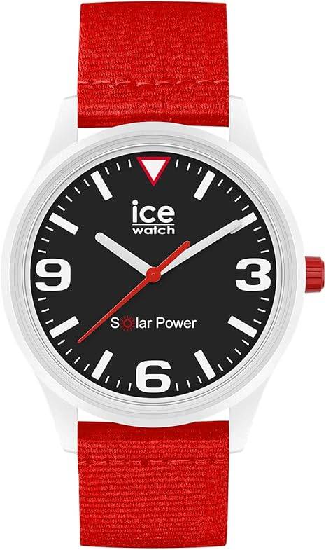 Die solarbetriebene Designer Uhr Ice-Watch 020061 für Herren mit schwarzem Zifferblatt