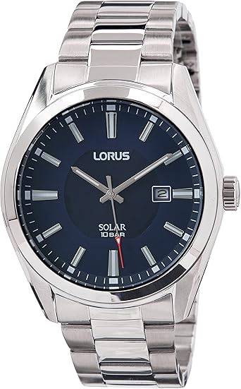 Die solarbetriebene Designer Uhr Lorus RX329AX9 für Herren mit blauem Zifferbatt