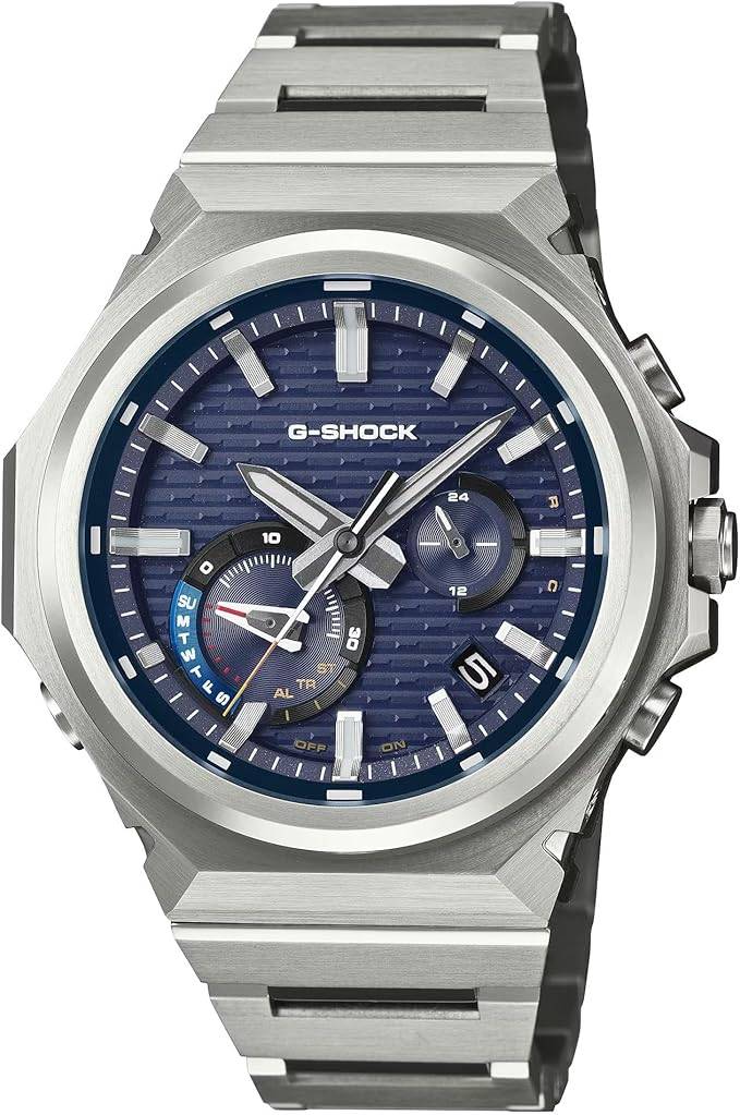 Die solarbetriebene Designer Uhr Casio G-SHOCK G-Steel GST-B1000D-2AER für Herren mit blauem Zifferblatt