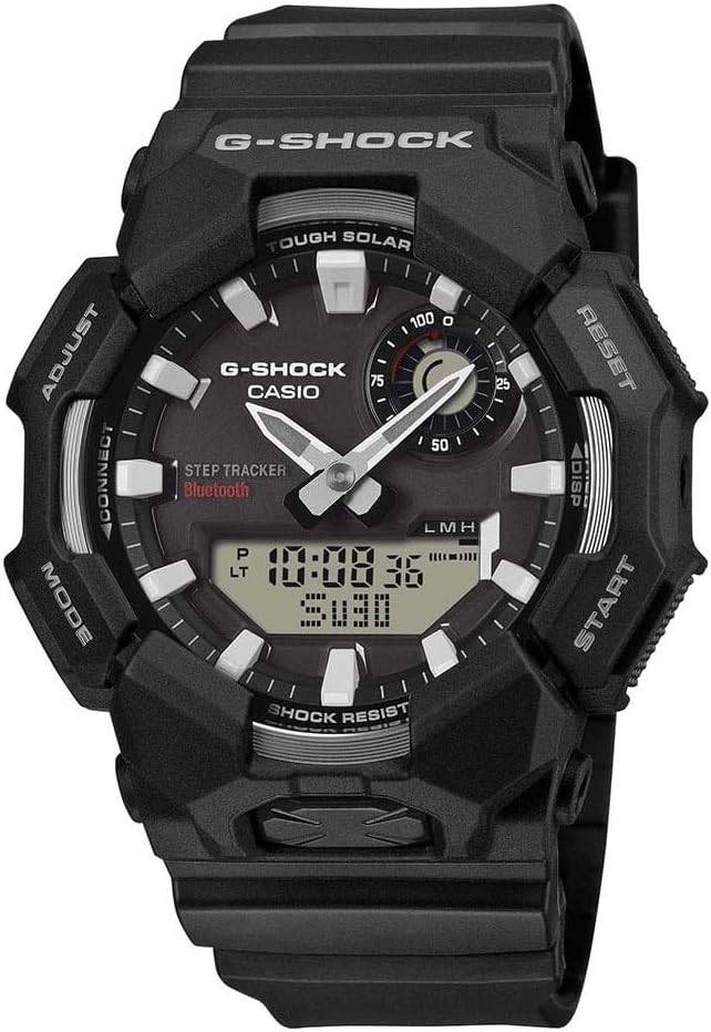Die solarbetriebene Designer Uhr Casio G-Shock CLASSIC GA-B010-1AER für Herren mit hybridem Zifferblatt