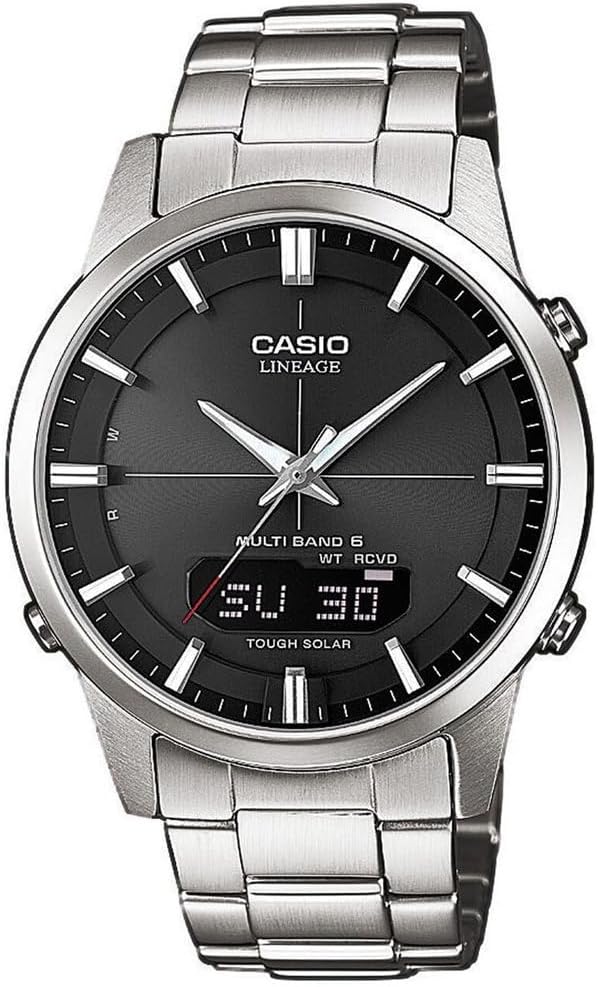 Die solarbetriebene Designer Uhr Casio Lineage LCW-M170TD-1AER für Herren mit schwarzem Zifferblatt