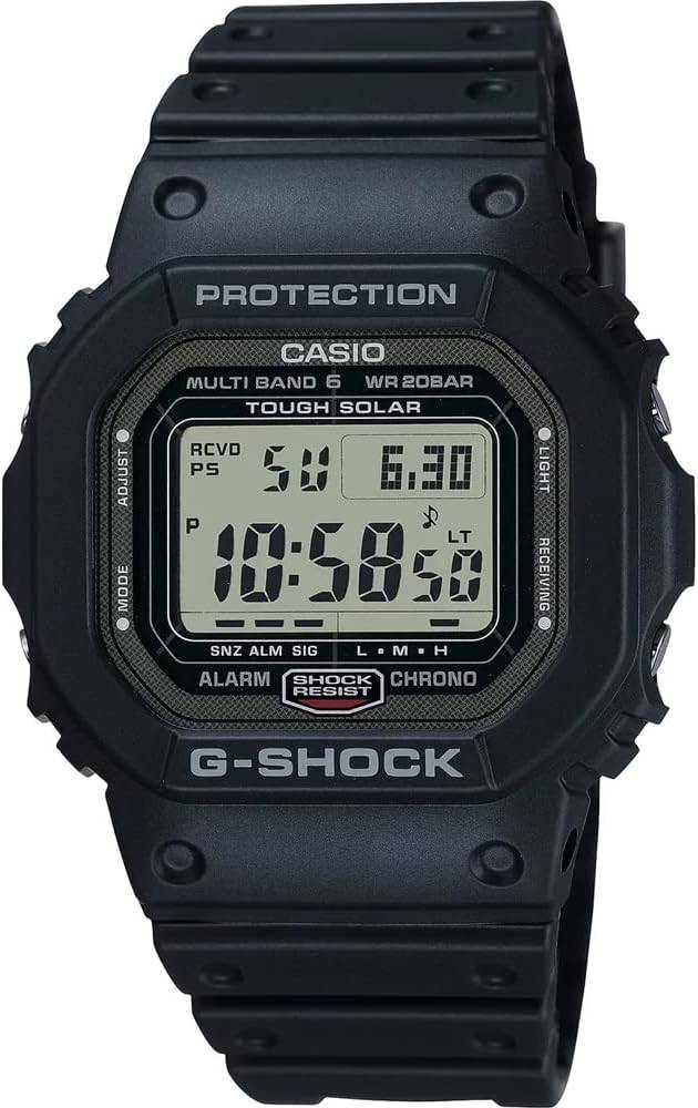 Die solarbetriebene Designer Uhr Casio G-Shock GW5000U-1ER für Herren mit digitaler Anzeige