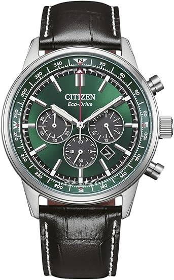 Die solarbetriebene Designer Uhr Citizen Classic Eco-Drive CA4720-01X für Herren mit grünem Zifferblatt
