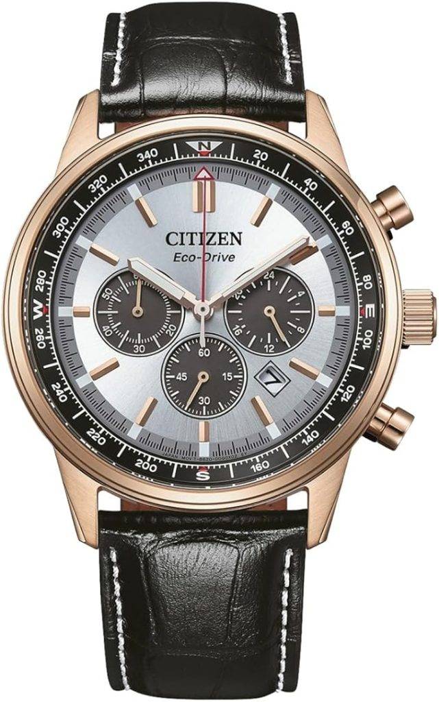 Die solarbetriebene Designer Uhr Citizen Classic Eco-Drive CA4723-03A für Herren mit silberfarbenem Zifferblatt