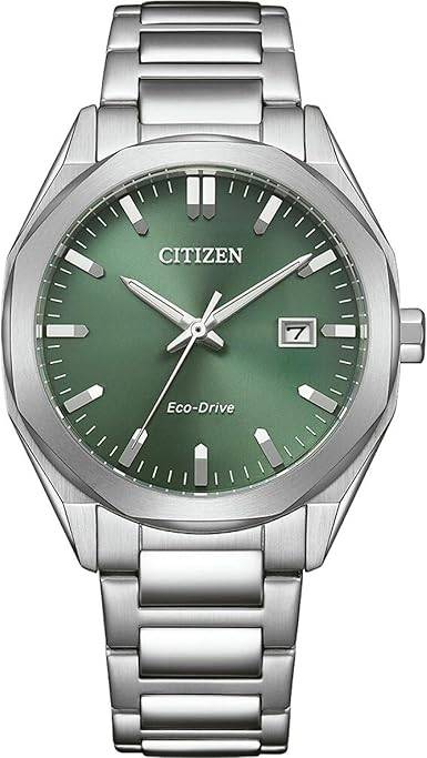 Die solarbetriebene Designer Uhr Citizen Eco-Drive BM7620-83Y für Herren mit grünem Zifferblatt