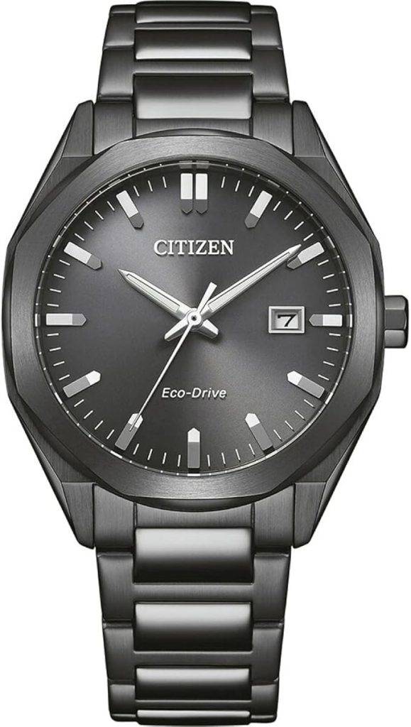 Die solarbetriebene Designer Uhr Citizen Eco-Drive BM7625-80H für Herren mit schwarzem Zifferblatt