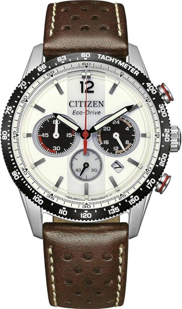 Die solarbetriebene Designer Uhr Citizen Eco-Drive CA4714-04A für Herren mit weißem Zifferblatt