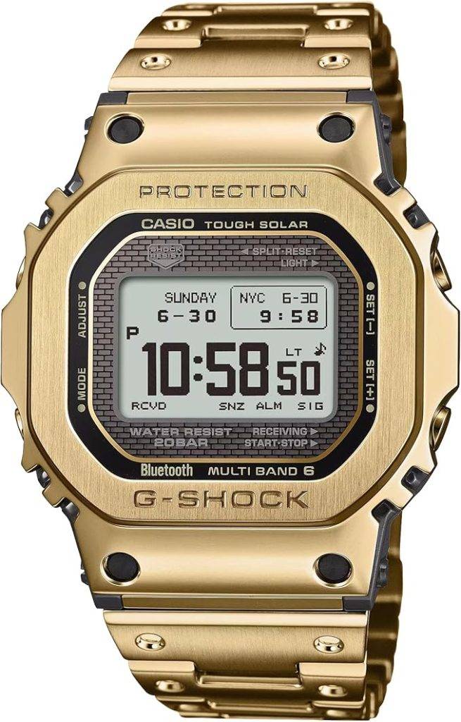 Die solarbetriebene Designer Uhr Casio G-Shock GMW-BZ5000GD-9 für Herren mit digitalem Zifferblatt