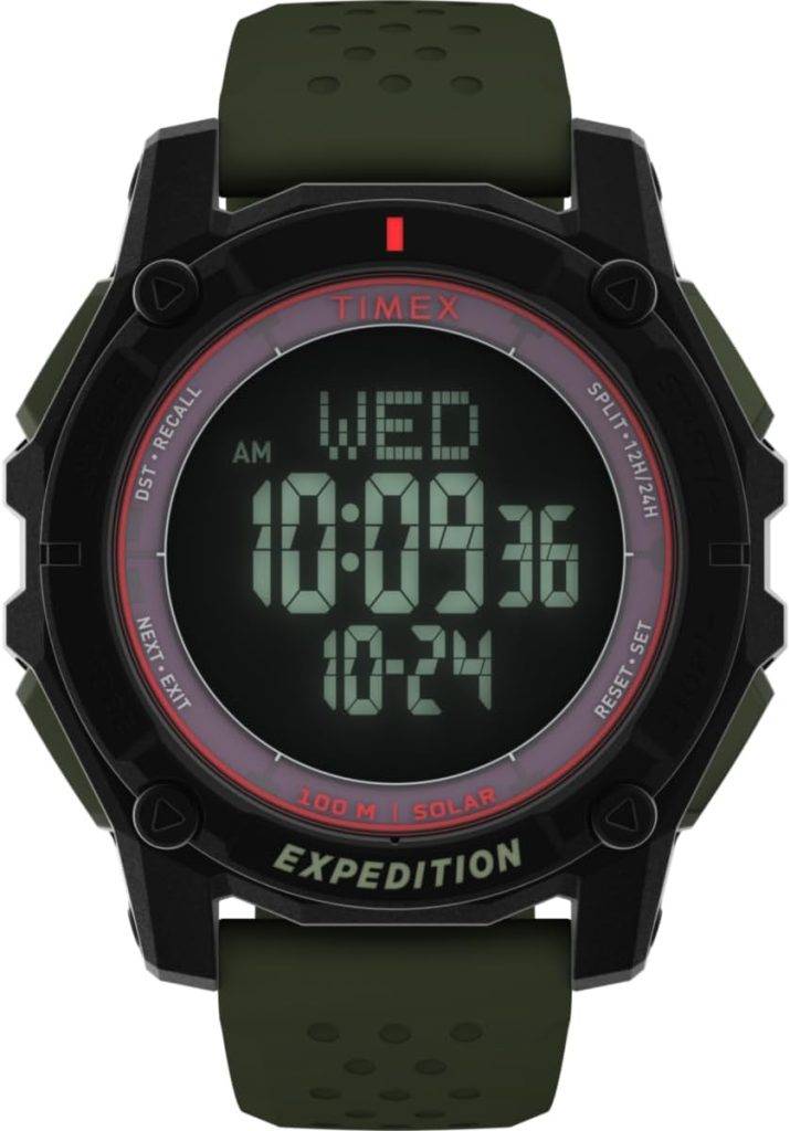 Die solarbetriebene Designer Uhr Timex Expedition North Ridge TW4B33700 für Herren mit digitalem Zifferblatt