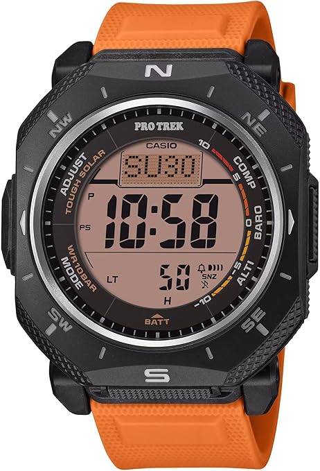 Die solarbetriebene Designer Uhr Casio Pro Trek PRG-69-4ER für Herren mit digitalem Zifferblatt