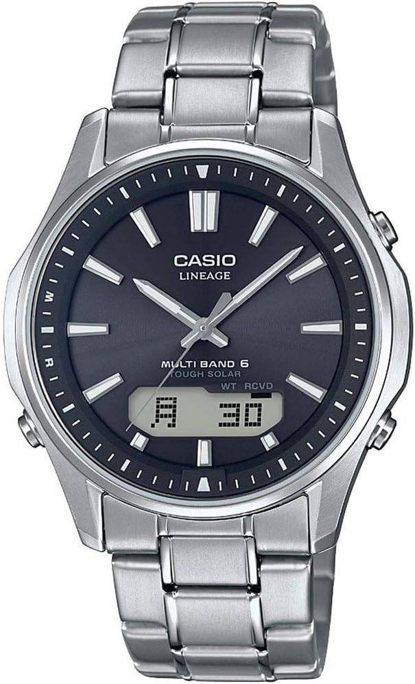 Die solarbetriebene Designer Uhr Casio Wave Ceptor Lineage LCW-M100TSE-1AER für Herren mit blauem Zifferblatt 