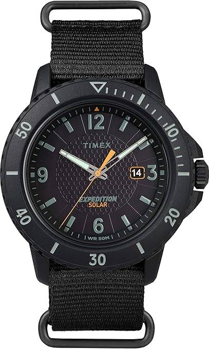 Die solarbetriebene Designer Uhr Timex Expedition Gallatin TW2U30300 für Herren mit schwarzem Zifferblatt