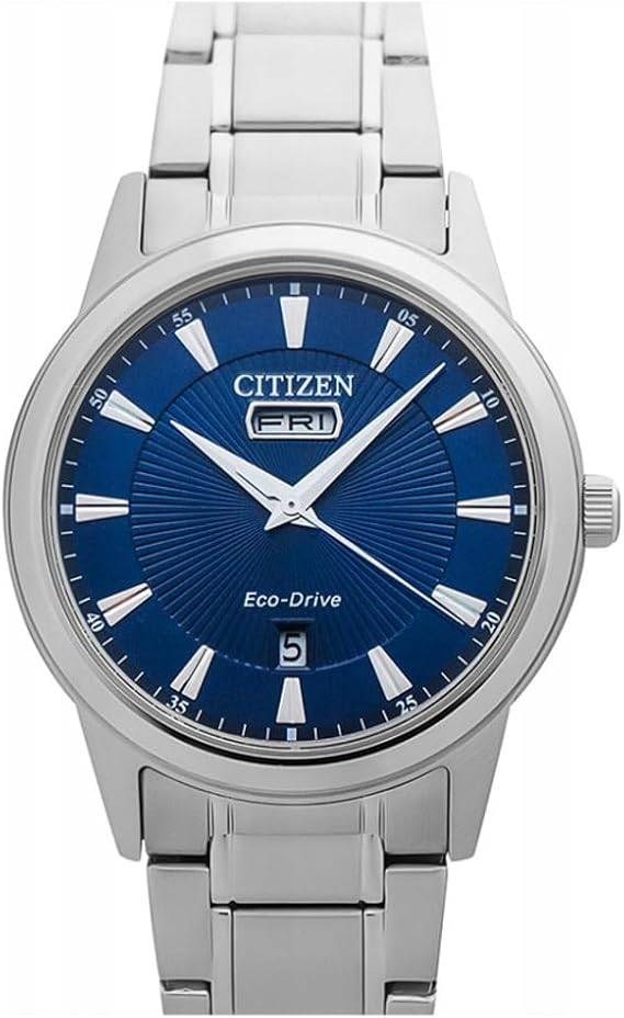 Die solarbetriebene Designer Uhr Citizen Eco-Drive AW0100-86LC für Herren mit blauem Zifferblatt