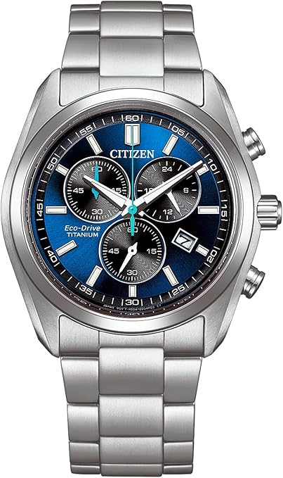 Die solarbetriebene Designer Uhr Citizen Eco-Drive Titan AT2590-59L für Herren mit blauem Zifferblatt