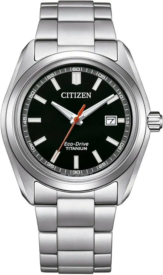 Die solarbetriebene Designer Uhr Citizen Eco-Drive Titan AW1900-50E für Herren mit schwarzem Zifferblatt